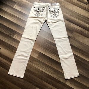 Rock Revival White Jen Straight Leg Jeans